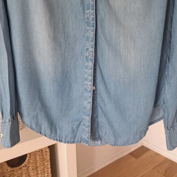 Superdry Size M Womens Button Up Long Sleeve Denim Shirt Collared. - Picture 3 of 11